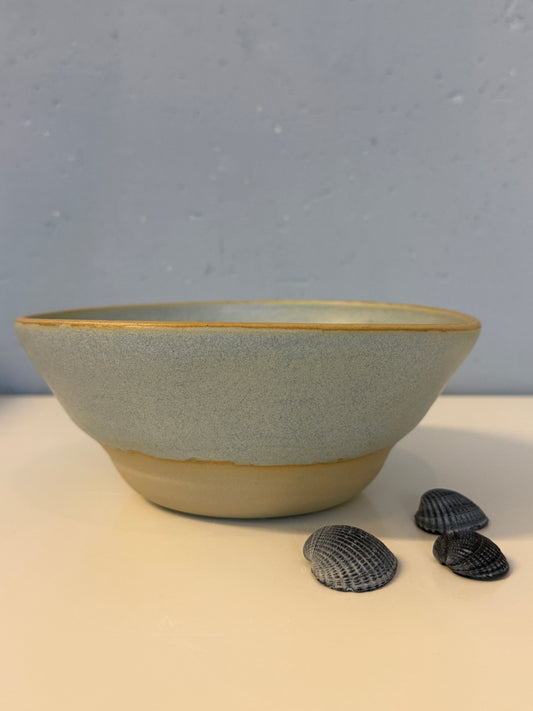 Handgemachte Bowl glasiert in Graugranit matt