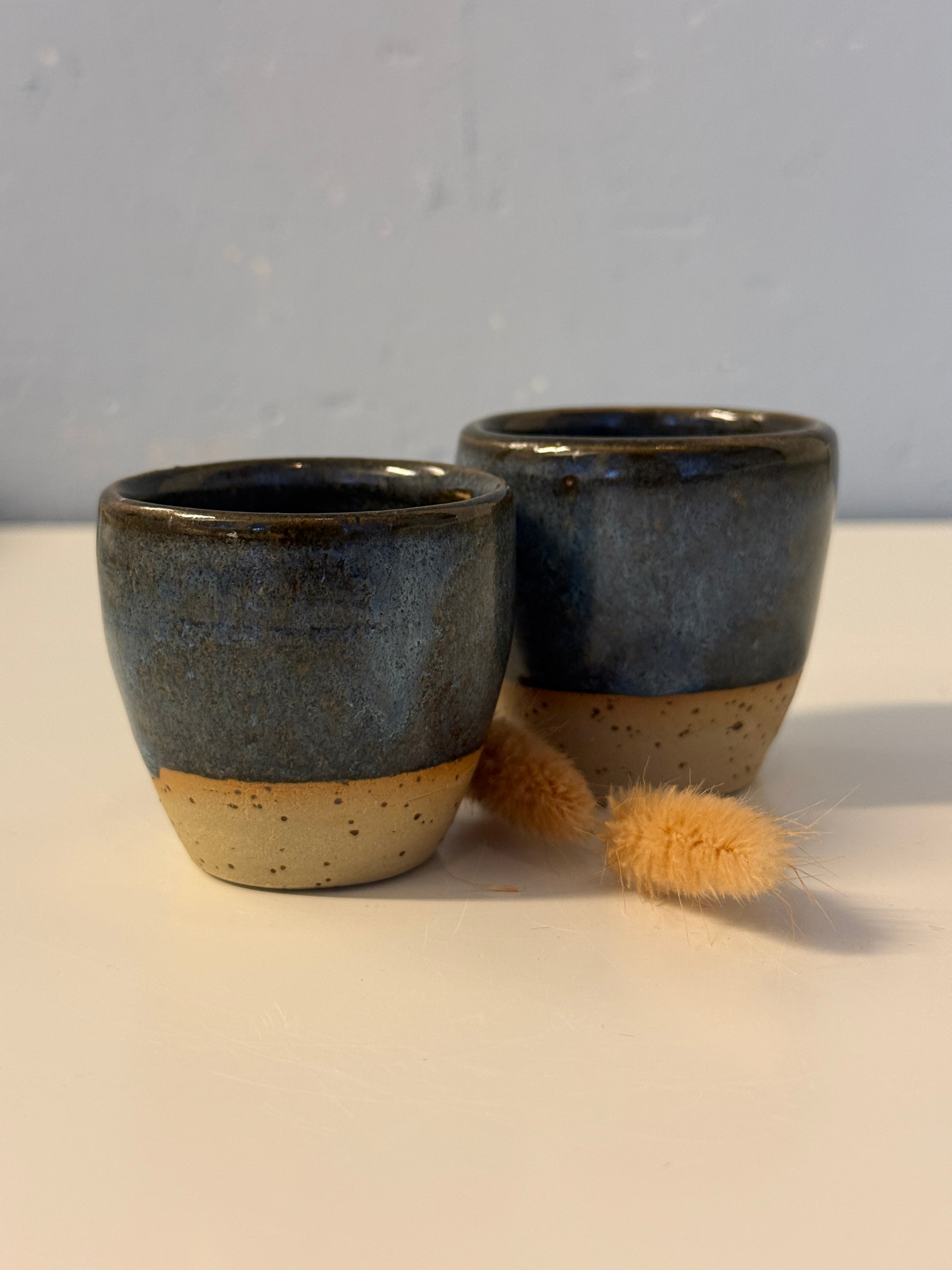 Handgemachte Espressotassen in Deepblue