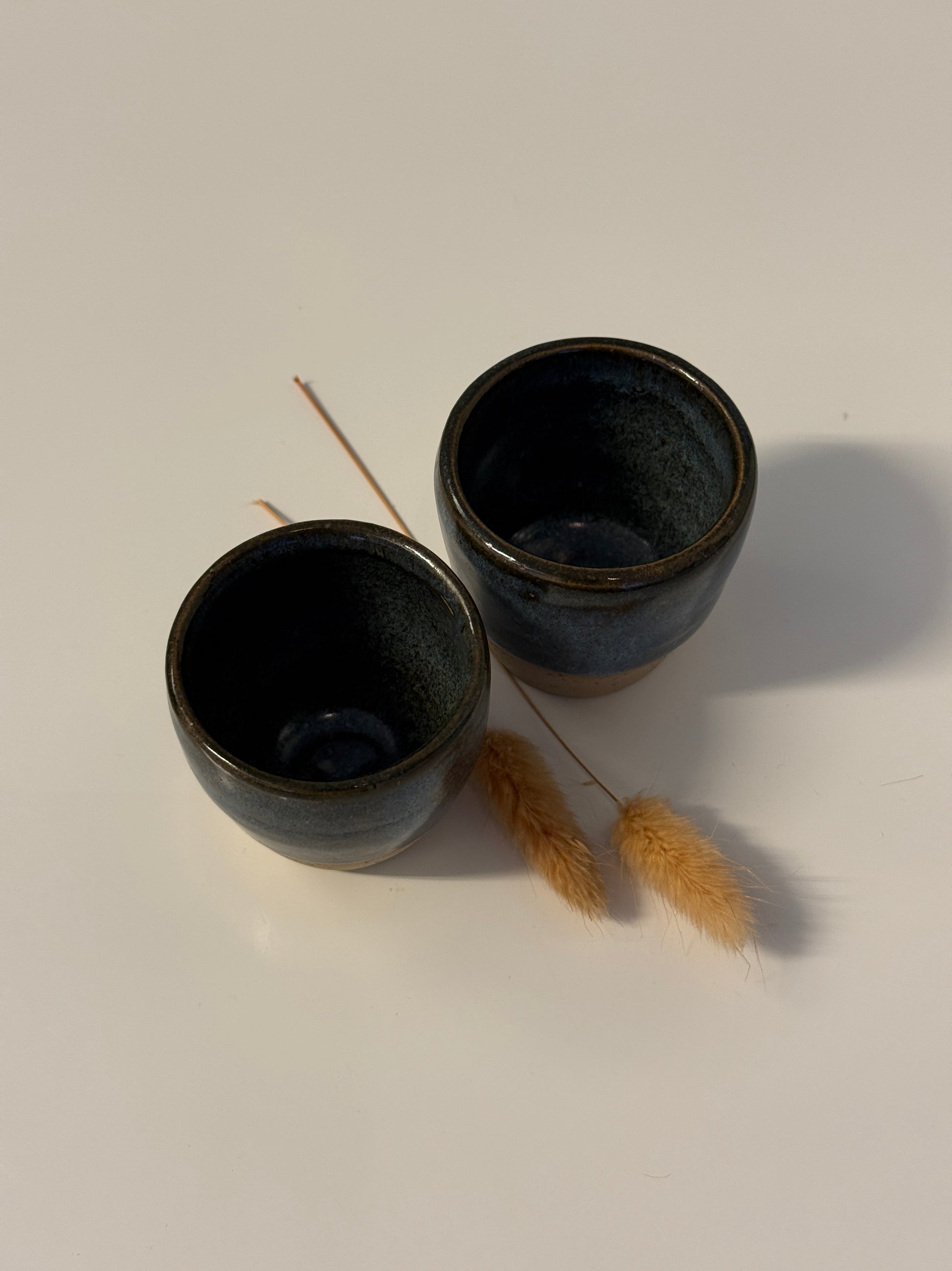 Handgemachte Espressotassen in Deepblue