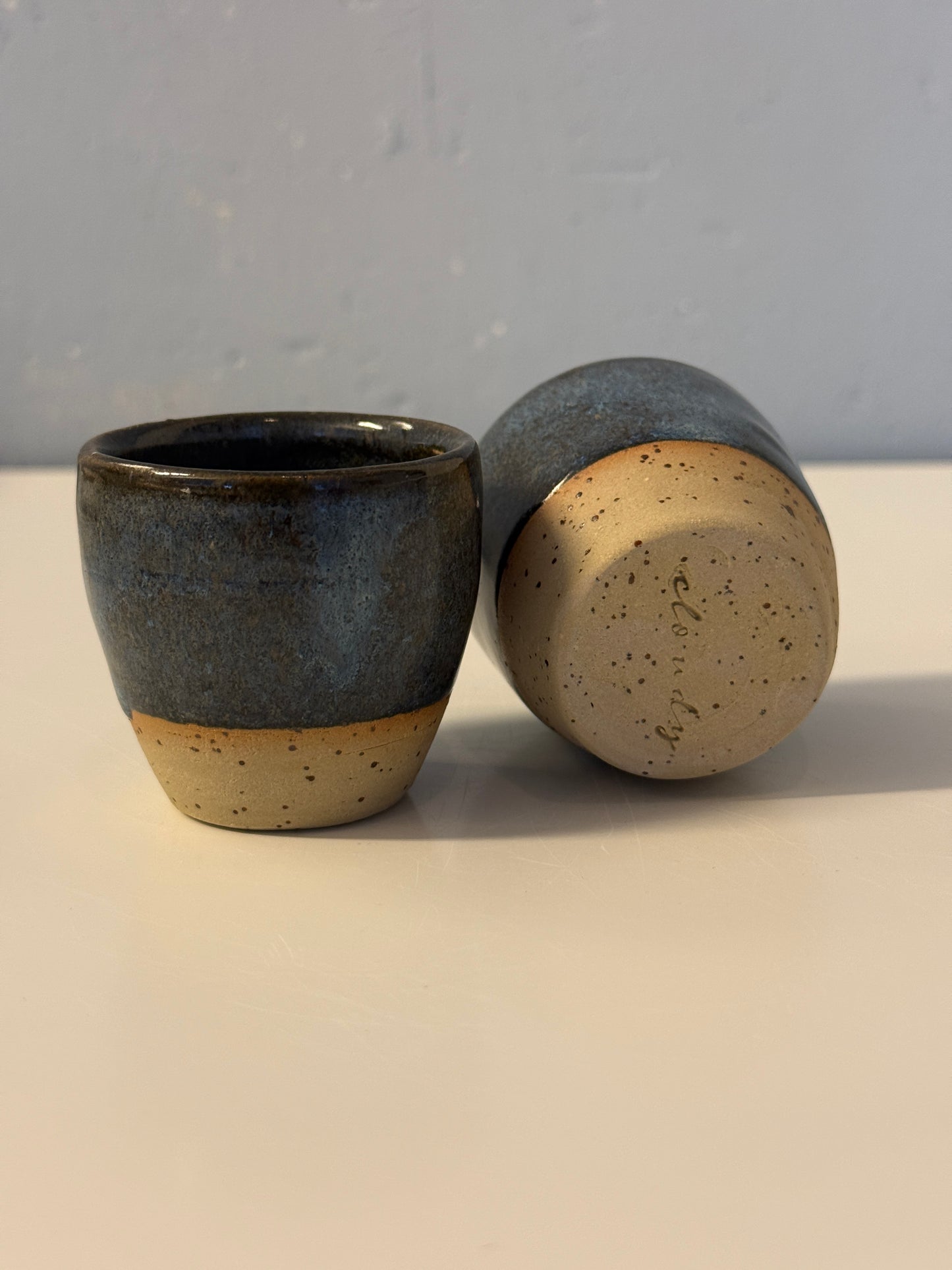Handgemachte Espressotassen in Deepblue