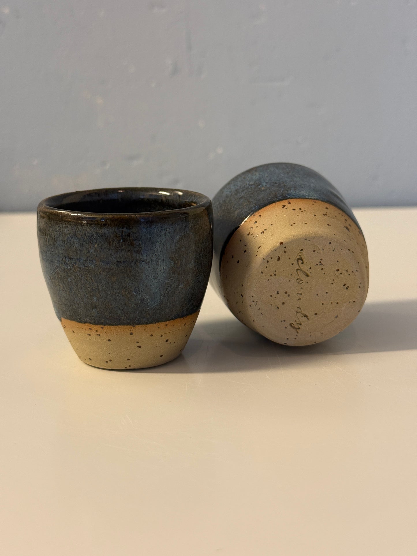 Handgemachte Espressotassen in Deepblue