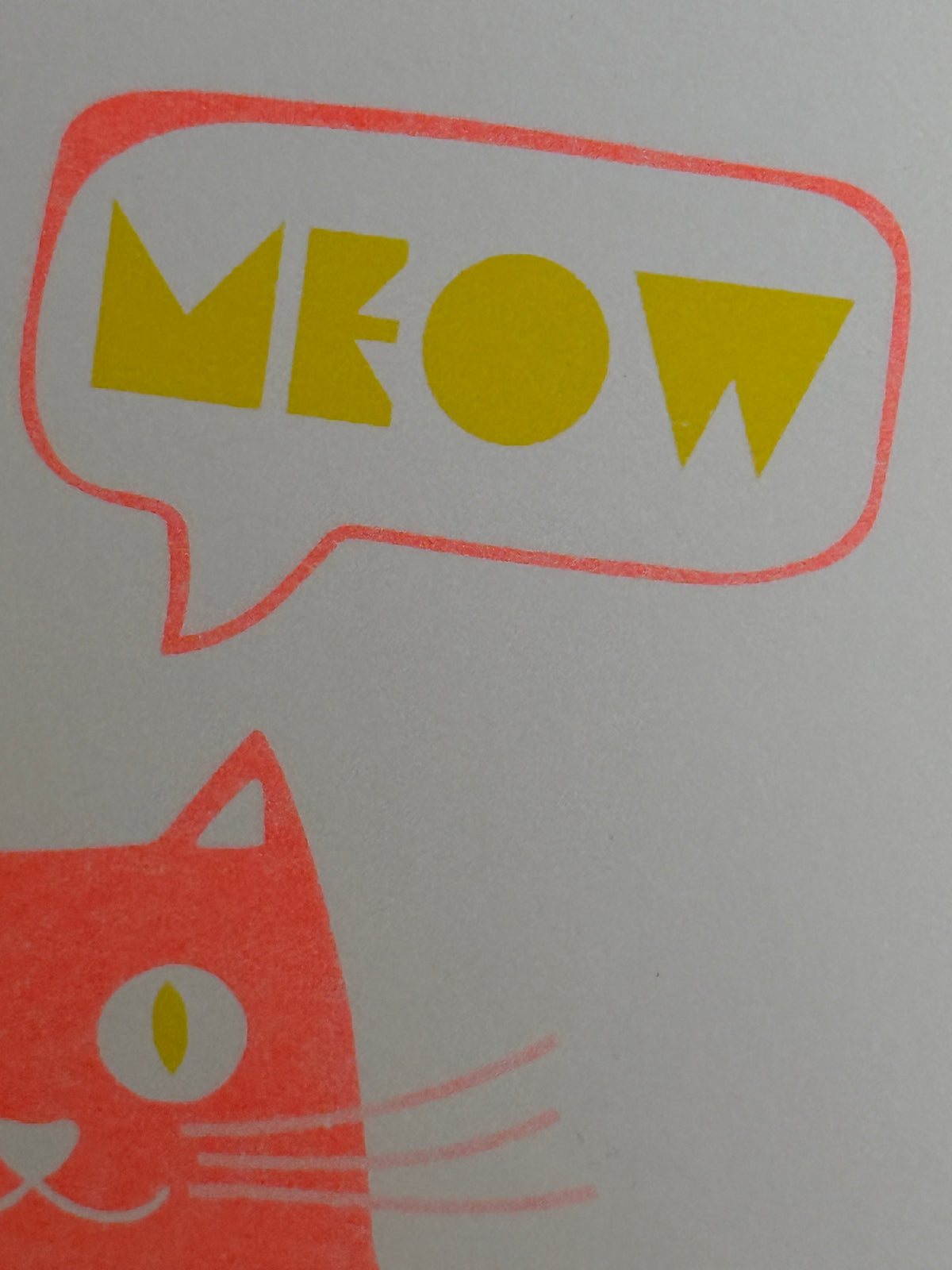 DINA 6 Risografie Postkarte Katze