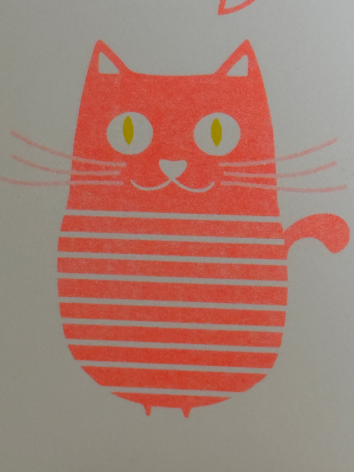 DINA 6 Risografie Postkarte Katze