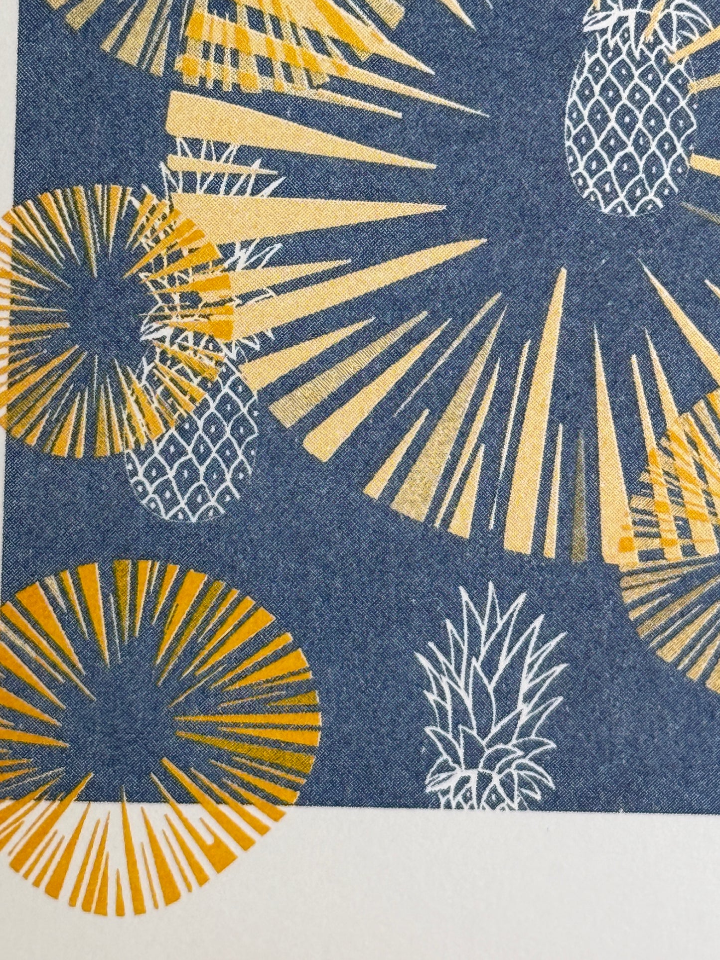 3er Pack Risografie Postkarte Ananas
