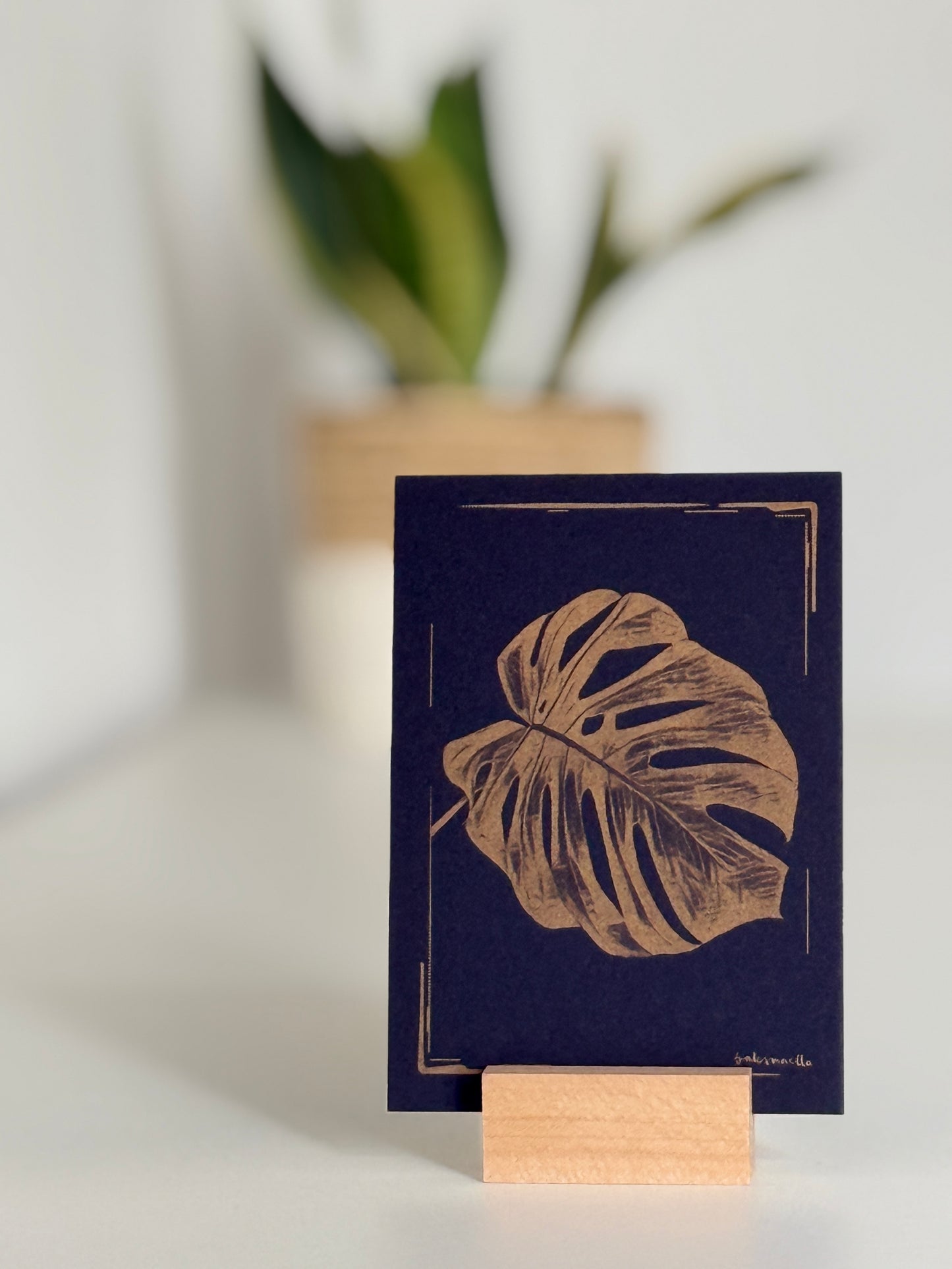 3er Pack Risografie Postkarte Flowers