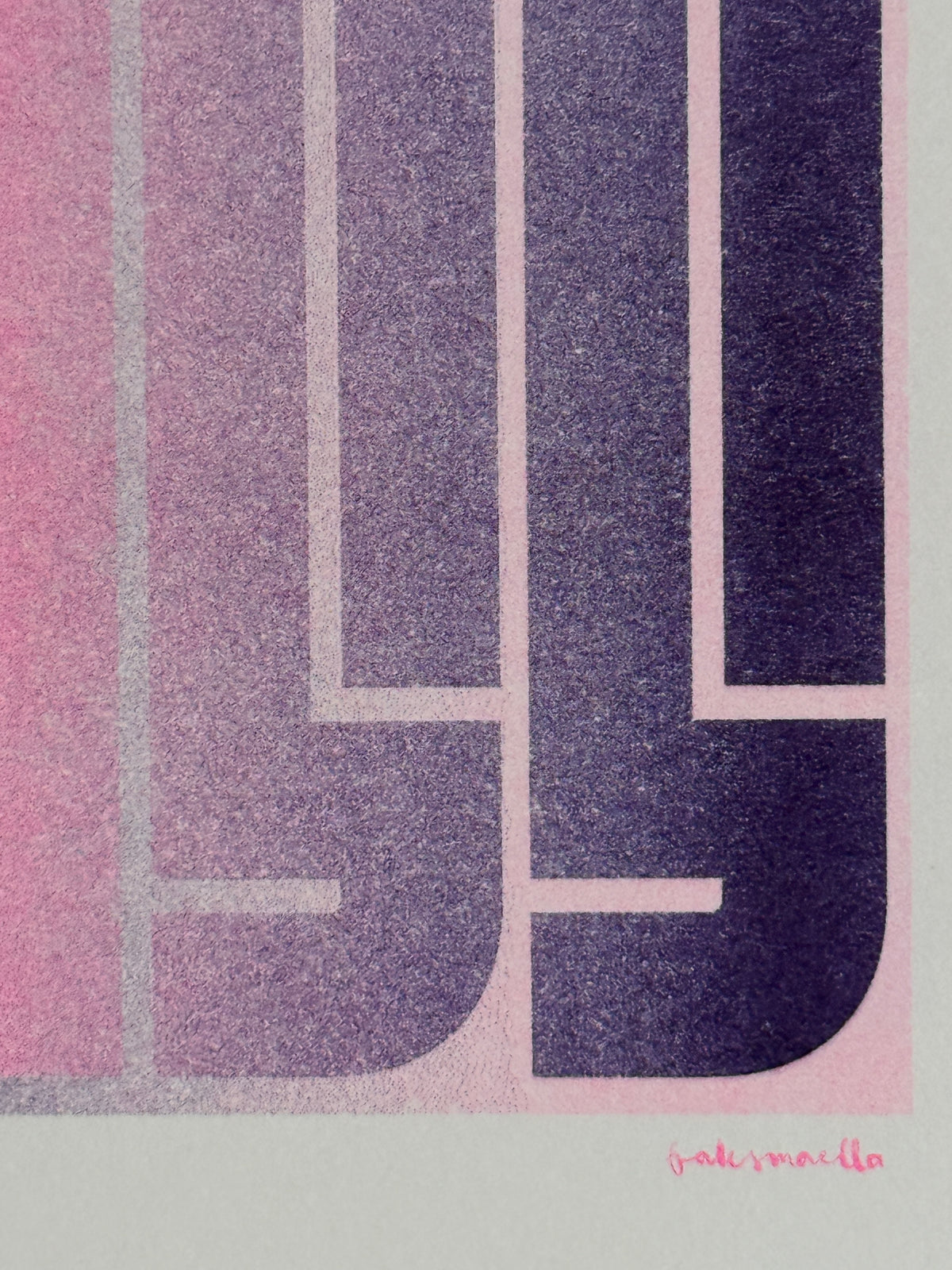 3er Serie Risografie Postkarten Yes - Kiss - Love