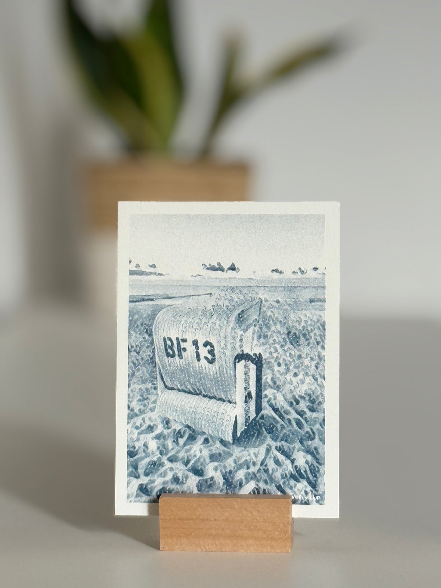 Risografie Postkarten Beach