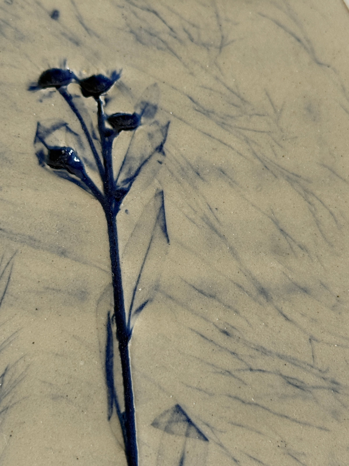 Handgemachter Untersetzer Flowers rund